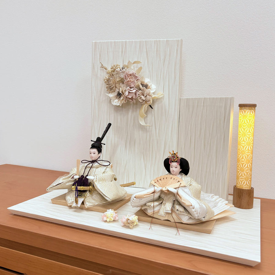 Flower Girl ねね雛｜親王飾り45cm｜シック｜おしゃれなお顔 雛人形