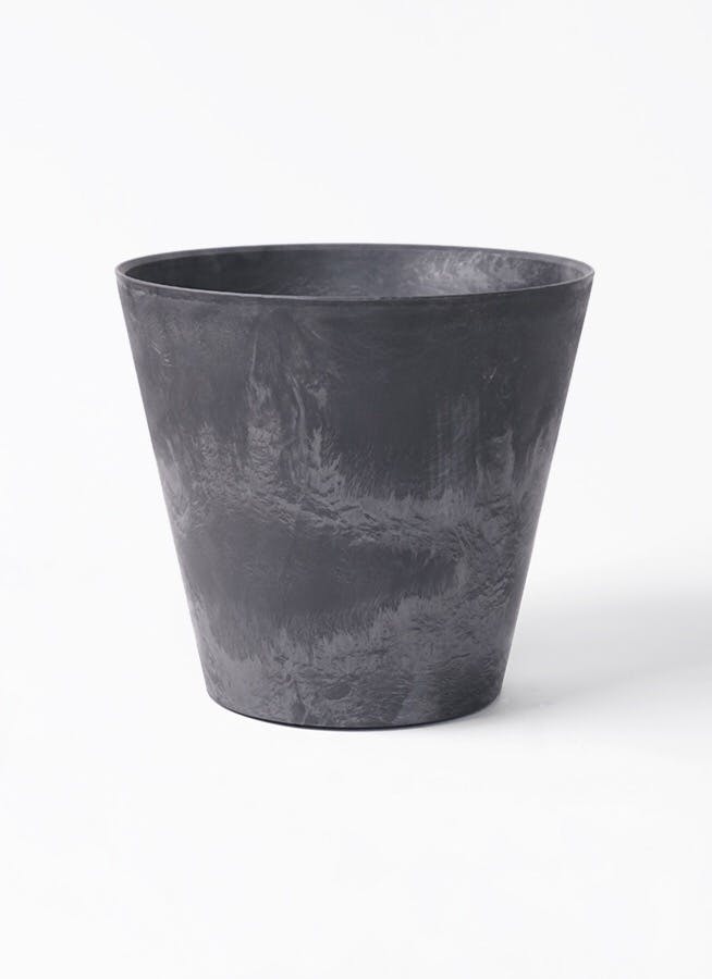 鉢カバー アートストーン ラウンド 8号鉢用 ブラック #GREENPOT AS