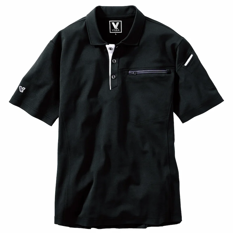 805半袖ポロシャツ（製品制電） - HOOH VILEA 作業着と電動ファン付き
