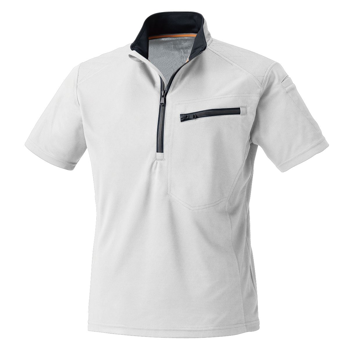 260半袖ジップアップシャツ - HOOH VILEA 作業着と電動ファン付き快適