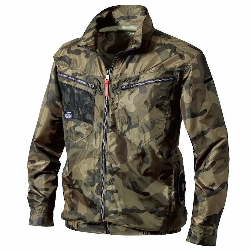 V7712サイドファン長袖ジャケット 空調機能を取り入れたファン付き作業