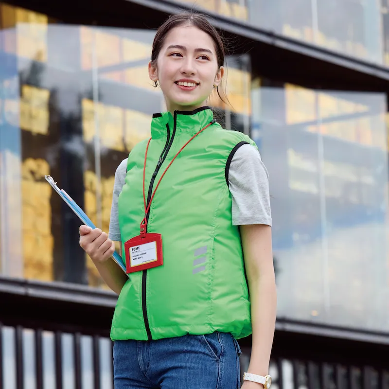 V9699ネオンカラーファンベスト 空調機能を取り入れたファン付き作業服