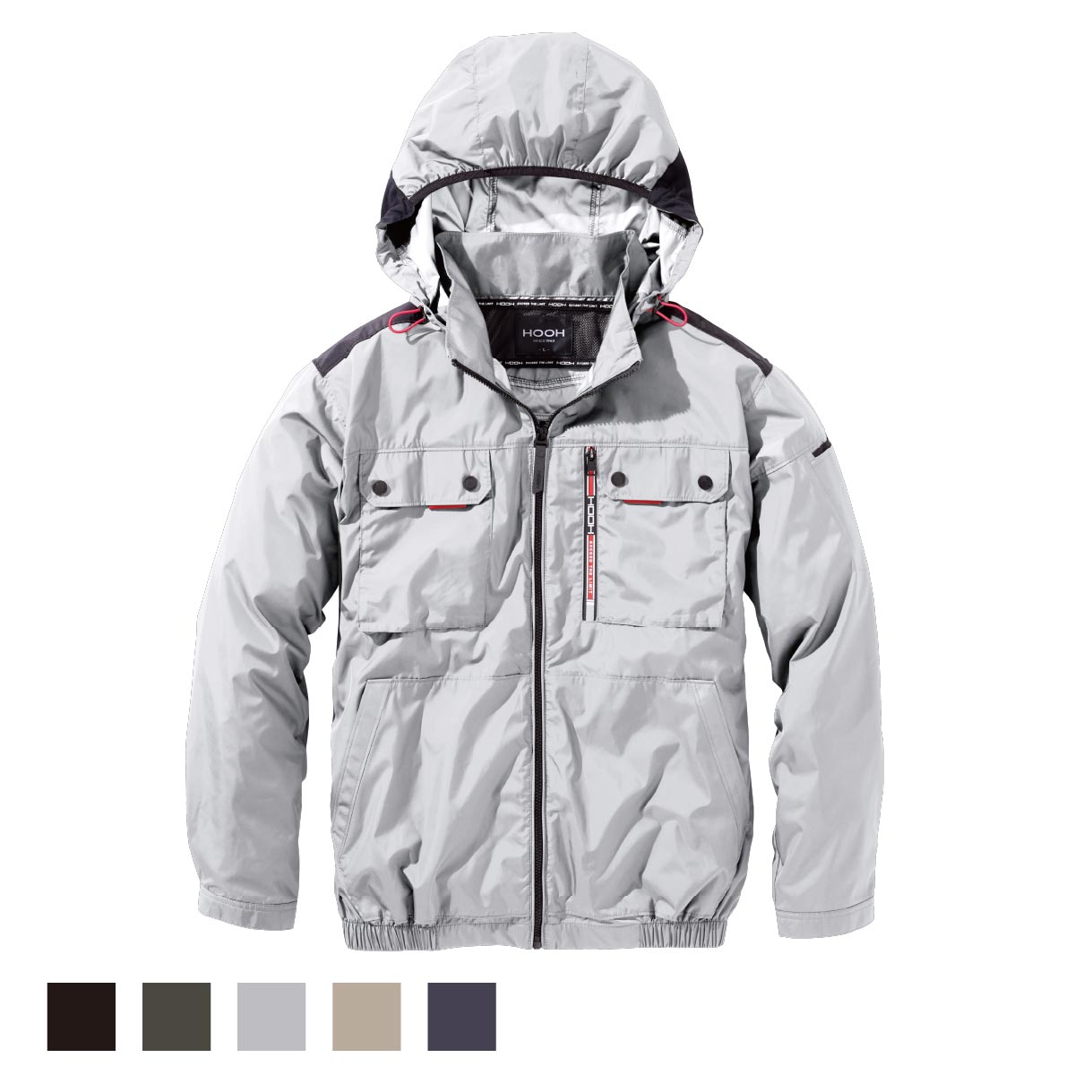 V1122ミドルファン長袖フードジャケット - HOOH VILEA 作業着と電動