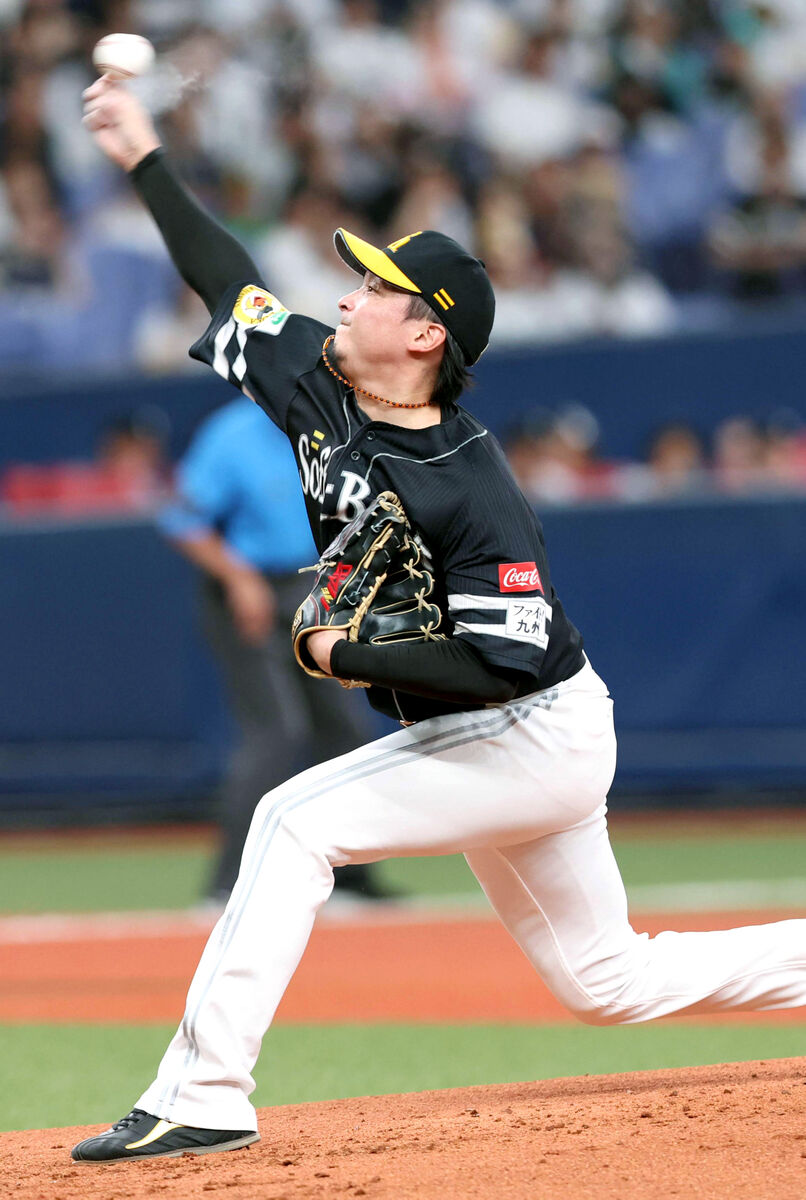 ソフトバンク】東浜巨、自身プロ最短タイ2回で降板 オリックスに2