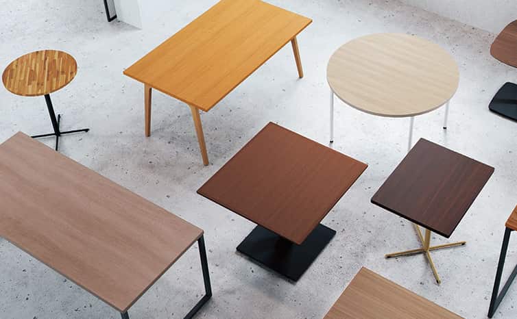 無垢材天板 国産杉（節有）CEK-WDSW｜ハストネットのテーブル