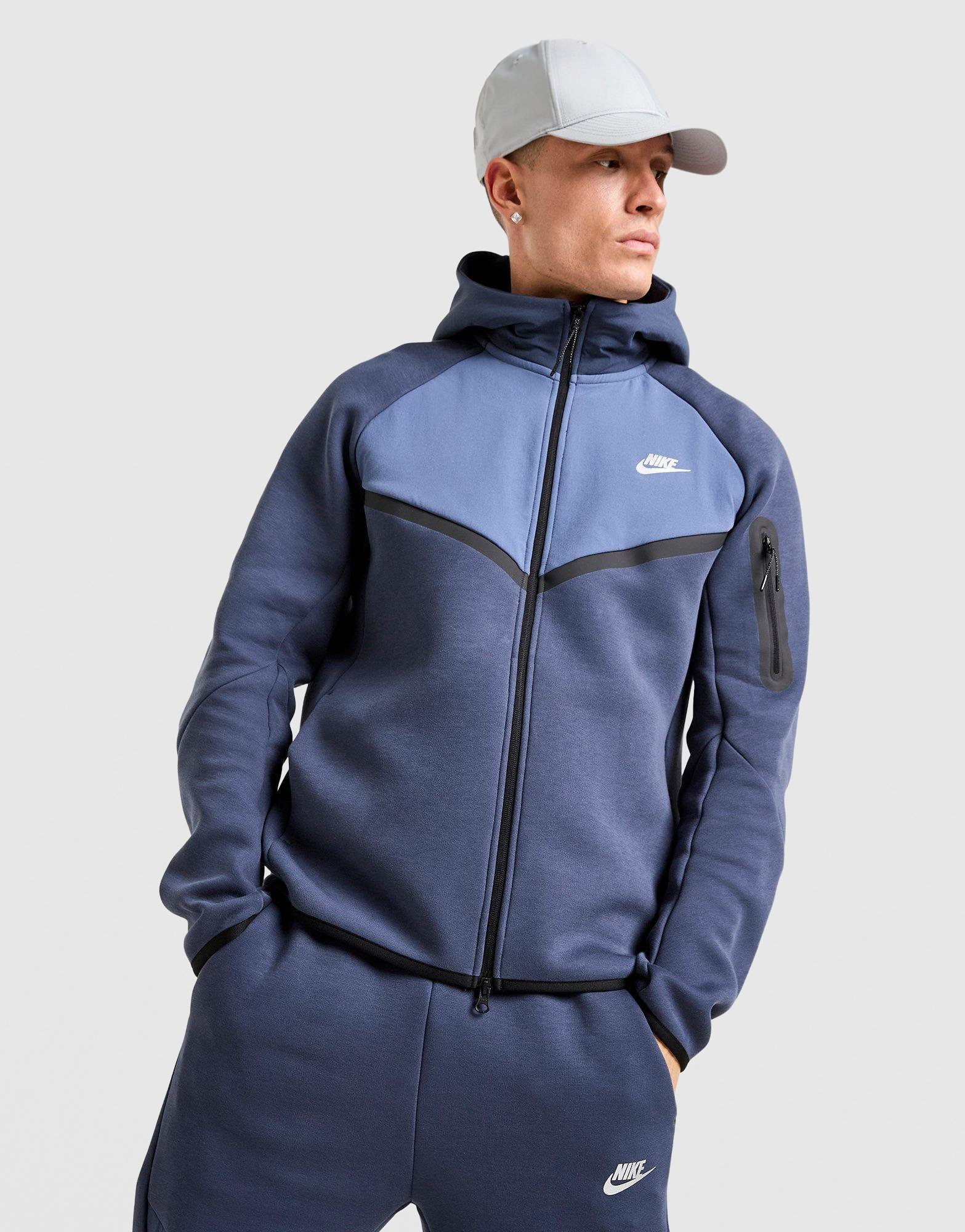 Grey Nike Tech Mix Full Zip Hoodie, Men's Tops - JD Sports UK