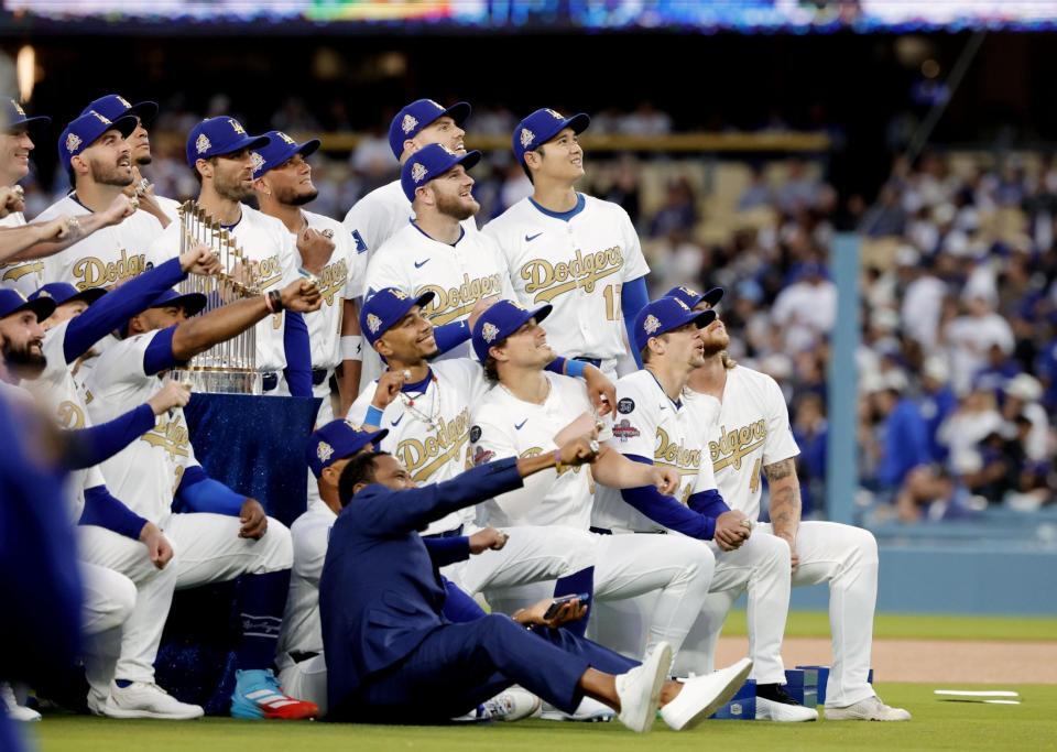 ドジャース 優勝リング贈呈セレモニーに大谷翔平が大トリ登場