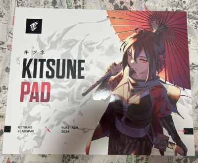 WALLHACK SKYPAD YUKI AIM 2024 Model KITSUNE Glass Mouse Pad Large