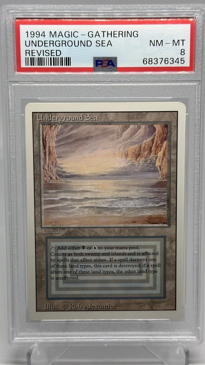 1994 MTG Revised Underground Sea Graded PSA 8 NM-MINT Magic The
