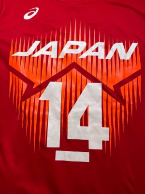 asics Yuki Ishikawa volleyball Japan Official Support T-shirt M