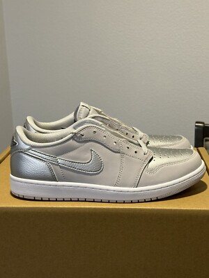 Jordan 1 Retro Low OG Metallic Silver with Briefcase (Men's) Size