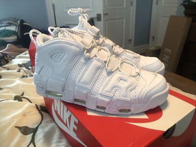 Brand New Nike Air More Uptempo Triple White 2017 Size 13 SKU