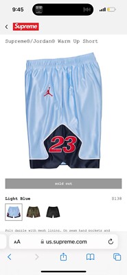 Supreme Jordan Warm Up Shorts Blue | eBay