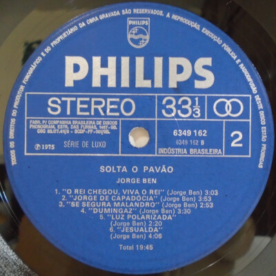 JORGE BEN SOLTA O PAVAO BRAZIL 1975 FIRST PRESS LP SOUL FUNK
