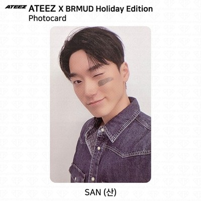 ATEEZ X BRMUD Holiday Edition Photocard Standing Keyring KPOP K