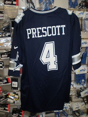 DALLAS COWBOYS PRESCOTT 4 NIKE GAME REPLICA JERSEY M MED MEDUIM