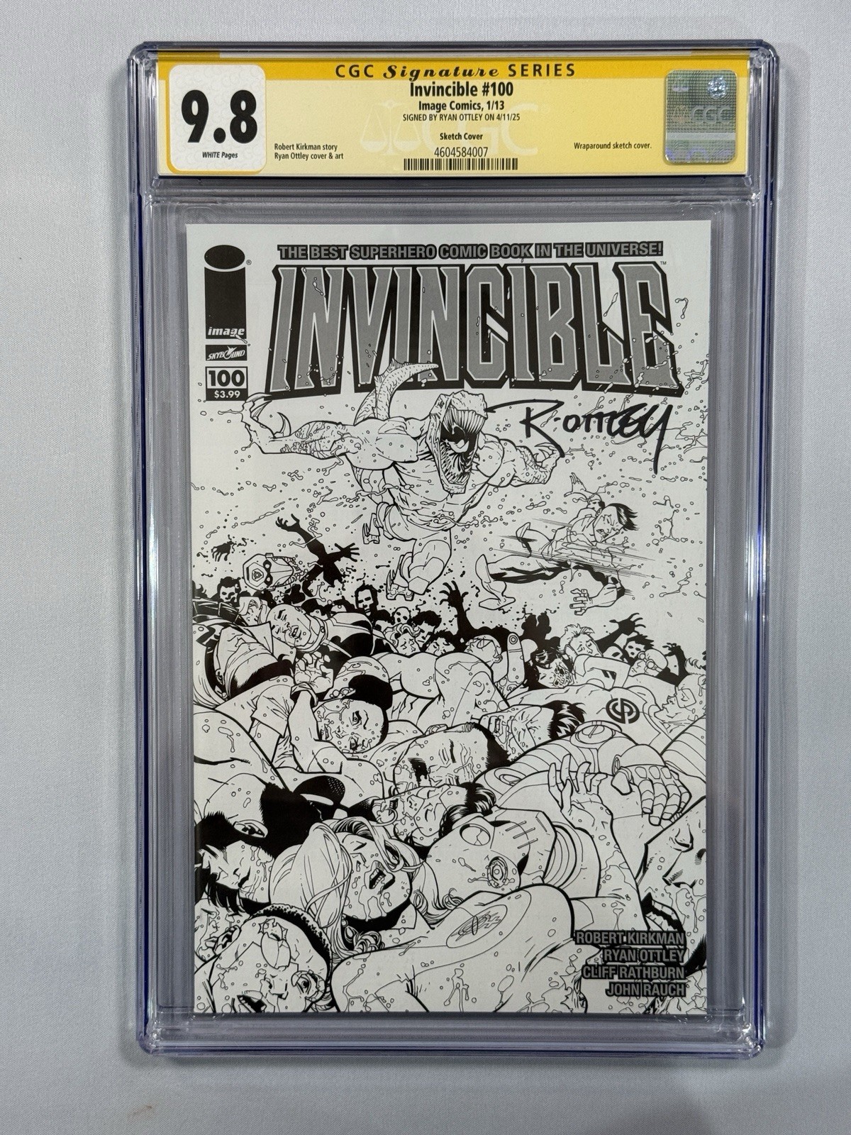 Invincible #100 (Ottley Wraparound Sketch Variant) Value - GoCollect