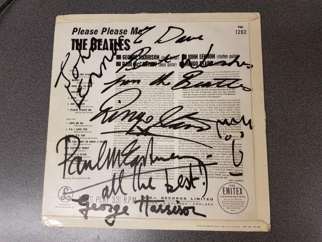 The Beatles Signed Please Please Me One Of The First Albums They