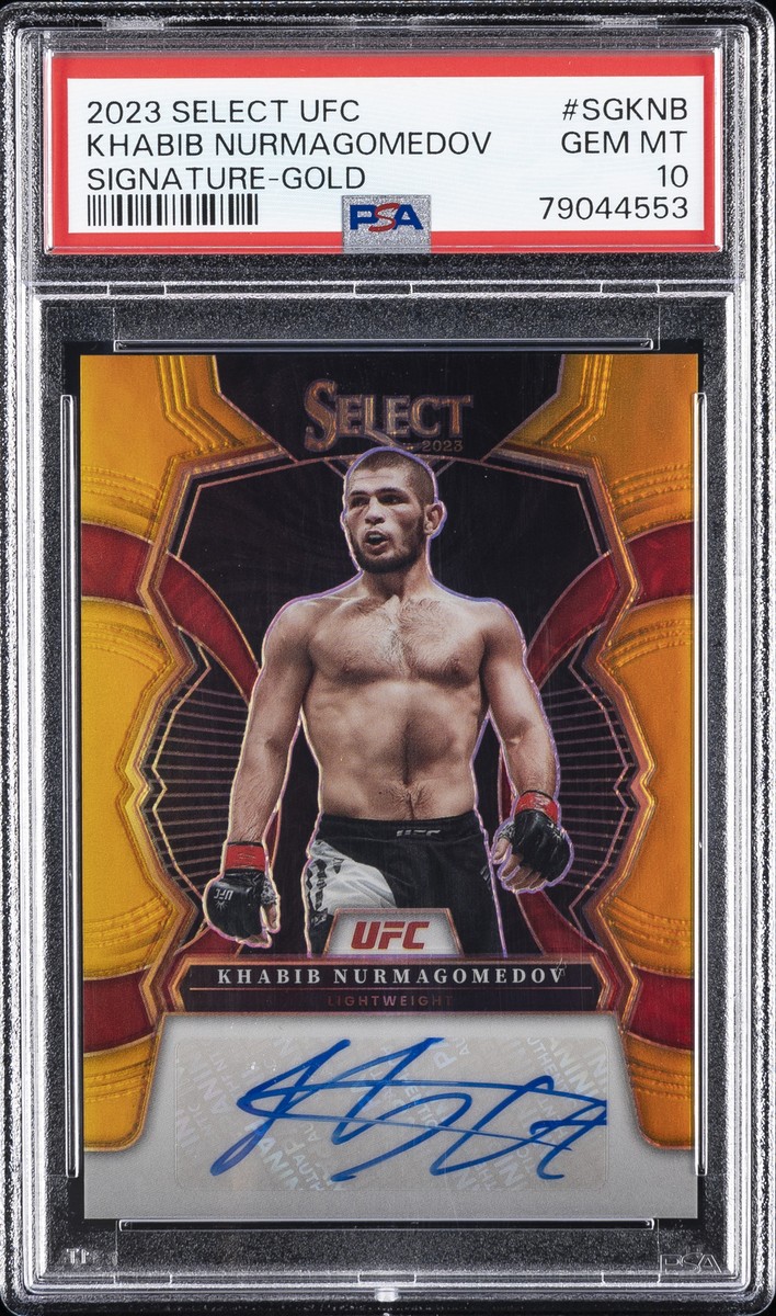 2023 PANINI SELECT UFC SIGNATURES GOLD #SGKBN KHABIB NURMAGOMEDOV