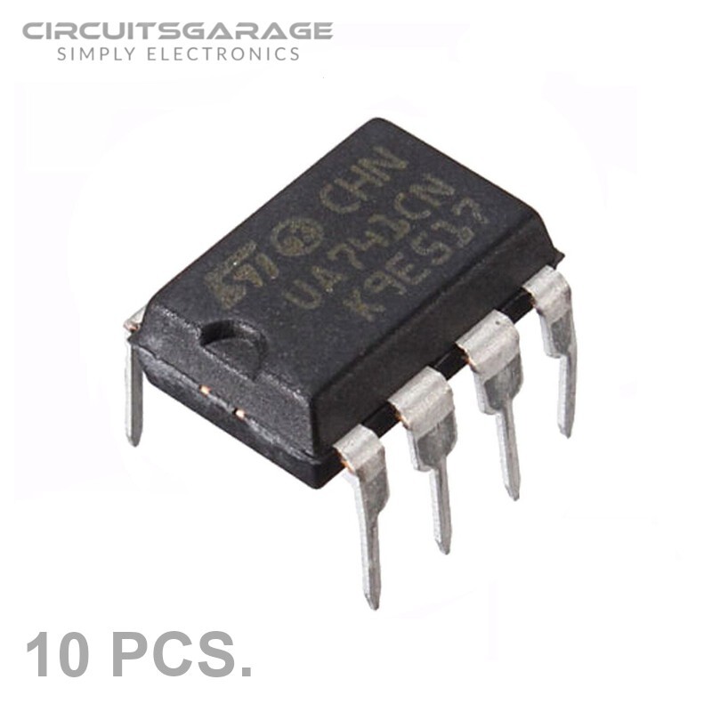10 X UA741CN LM741 UA741 Op-Amp IC TI DIP-8 Operational Amplifier