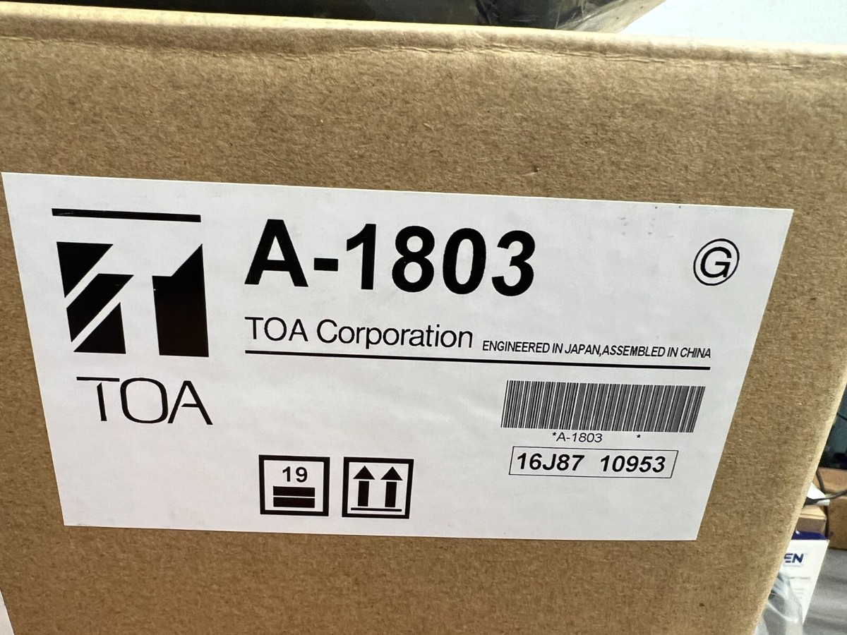 TOA A-1803 PA Mixer Amplifier 30W/4, 100V AC/DC Power, 2 Zone (E