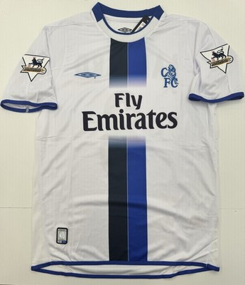 2003 2004 Chelsea Away Retro Jersey Lampard #8 White Vintage