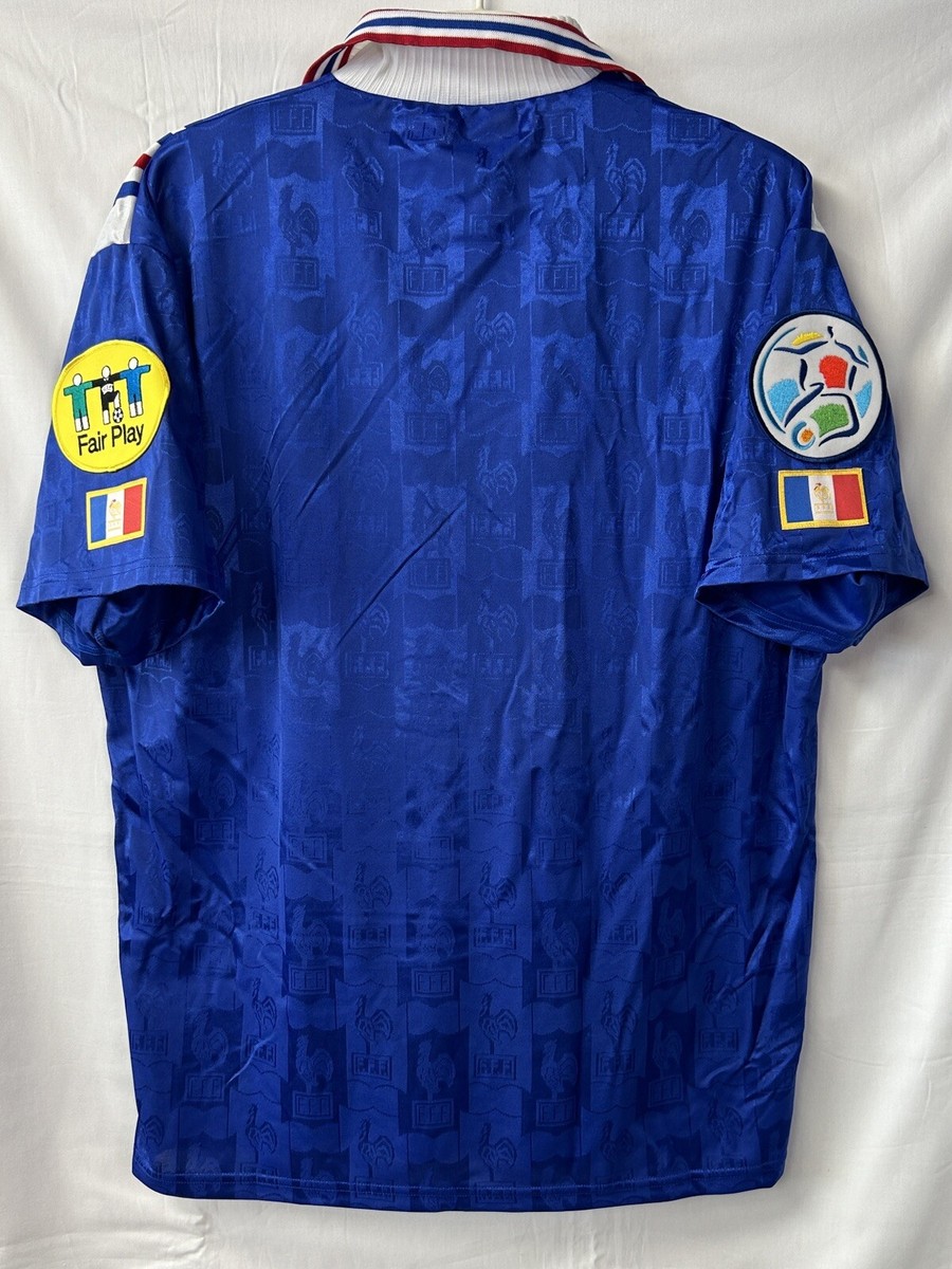 NWT 1996 France Home Jersey EURO 1996 Patch Football Soccer Shirt