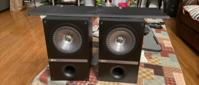 kef q100 bookshelf speakers-Black | eBay