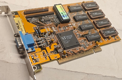 1996 PCI 3D Card ASUS 3DP-V375DX (S3 Virge DX 86C375) 4 MB RAM