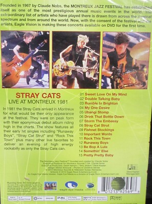 Stray Cats: Live at Montreux 1981 NEW DVD,Concert,15 Tracks Rock