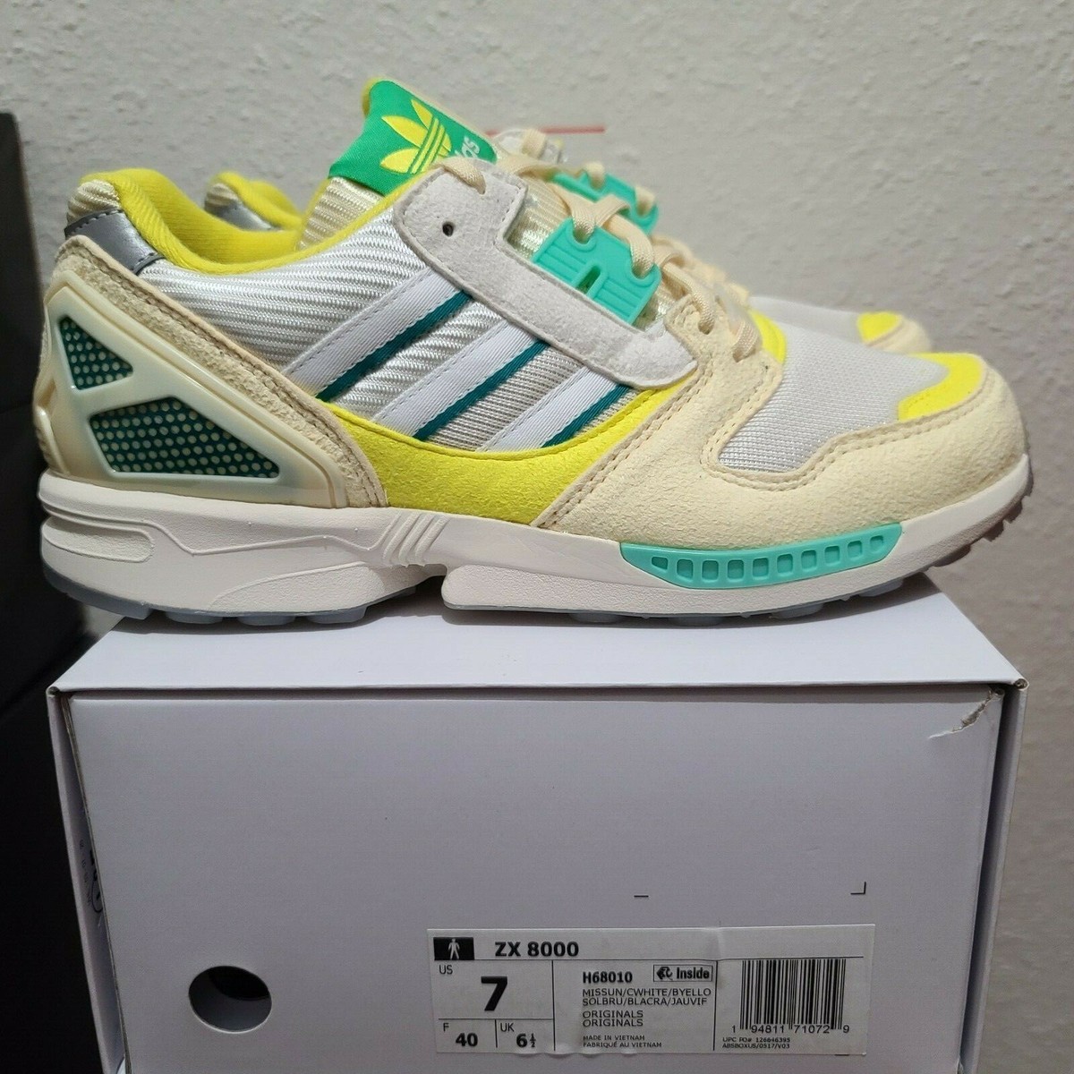 Size 7 adidas ZX 8000 Frozen Lemonade H68010 | eBay