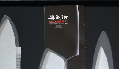 Global Knife Set Stainless Steel Professional Yoshikin Made in
