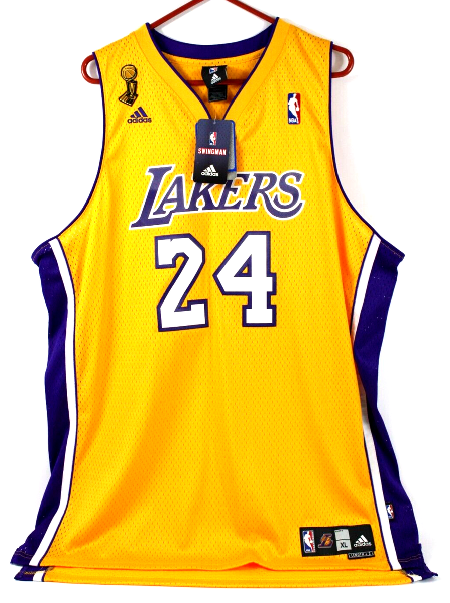 NWT Kobe Bryant Lakers Adidas Swingman Gold Jersey Size XL Tall