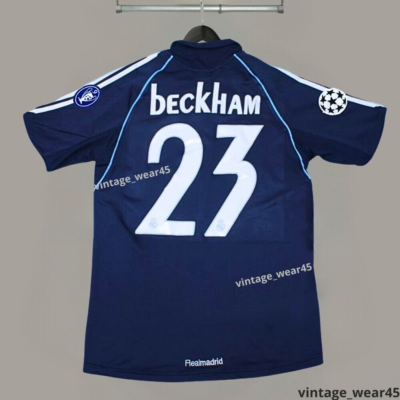 David Beckham #23 Real Madrid 2005/2006 Retro Blue Short Sleeve