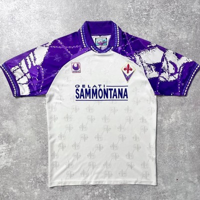Fiorentina 1994-95 Away Jersey PRO TEX Wool Replica Size L Serie A