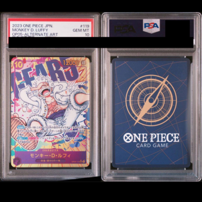 One Piece Card PSA 10 Monkey D Luffy OP05-119 Gear 5 Alternate Art