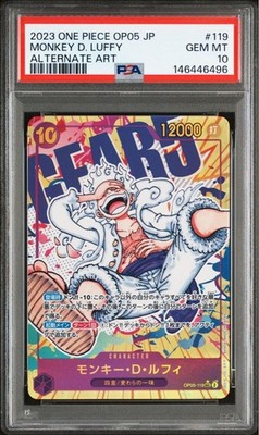 PSA 10 Monkey D. Luffy OP05-119 SEC Alt Art Gear 5 One Piece Card