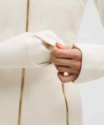 LULULEMON DEFINE JACKET NULU~LIGHT IVORY/GOLD/GOLD~0-2-4-6-8-10-12
