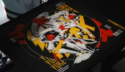 WALLHACK SKYPAD SP-004 Limited Edition Arcade Twins Glass Mouse