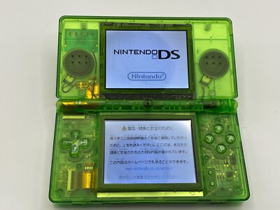 Nintendo DS Lite Console Green Custom Transparent Clear w/ Stylus