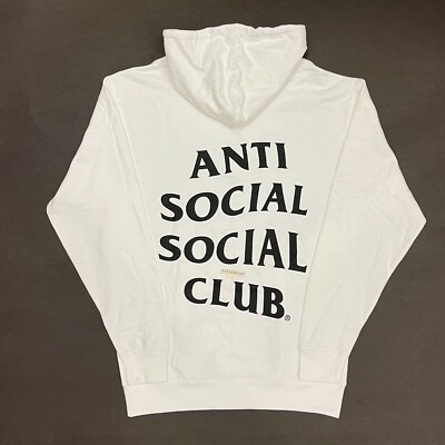 DS AW21 Anti social social Club Masochism White logo hoodie XL