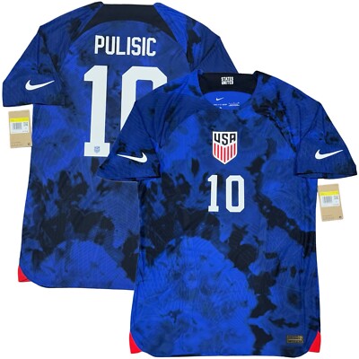 2022 USA Authentic Away Jersey #10 Pulisic Small Player Issue