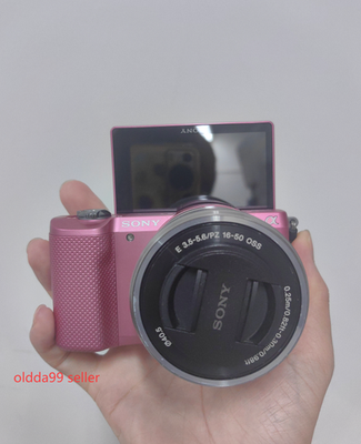 Sony Alpha a5000 Flip Screen Mirrorless Digital Camera Pink with