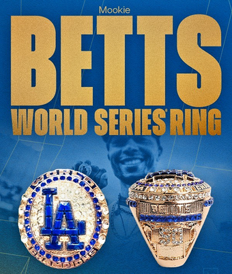 Mookie Betts Dodgers World Series Champions Ring SGA 8/25 | eBay