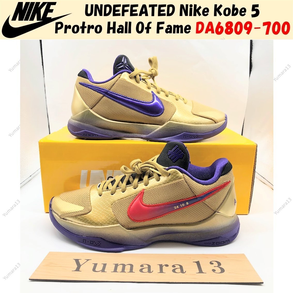 UNDEFEATED Nike Kobe 5 Protro Hall Of Fame DA6809-700 Men's Size