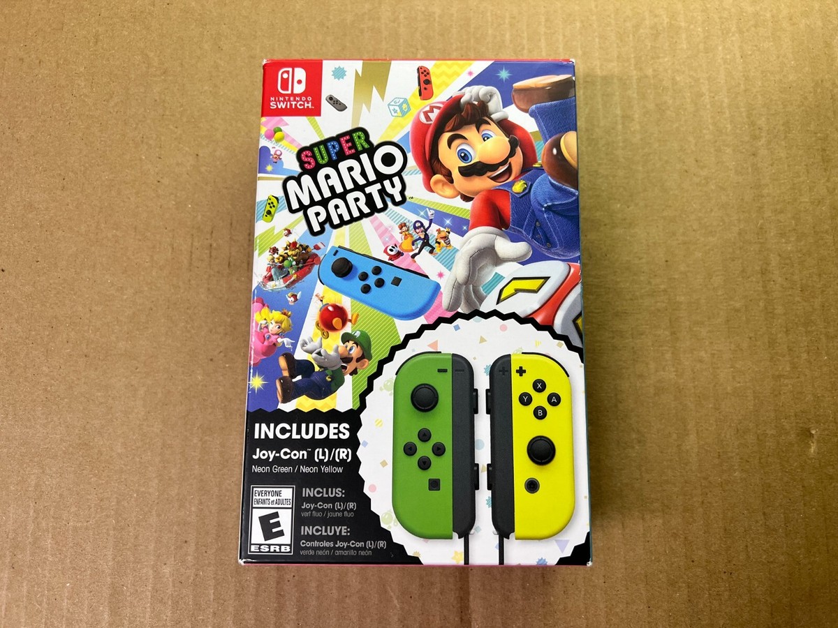 Super Mario Party with Neon Green/Yellow Joy Con Nintendo Switch