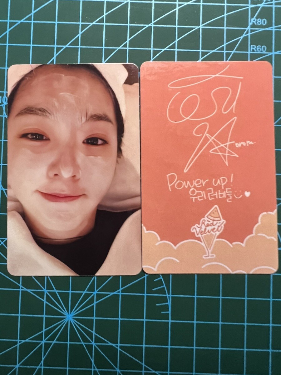 Irene photocard summer magic power up red velvet fan made card red