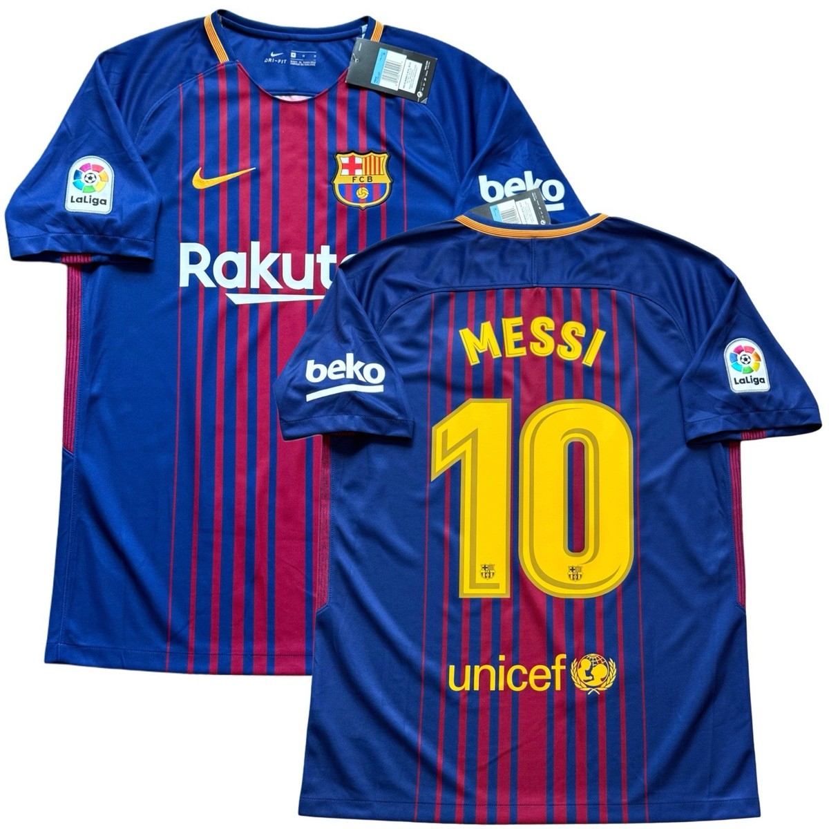 2017/18 Barcelona Home Jersey #10 Messi Medium Nike Soccer