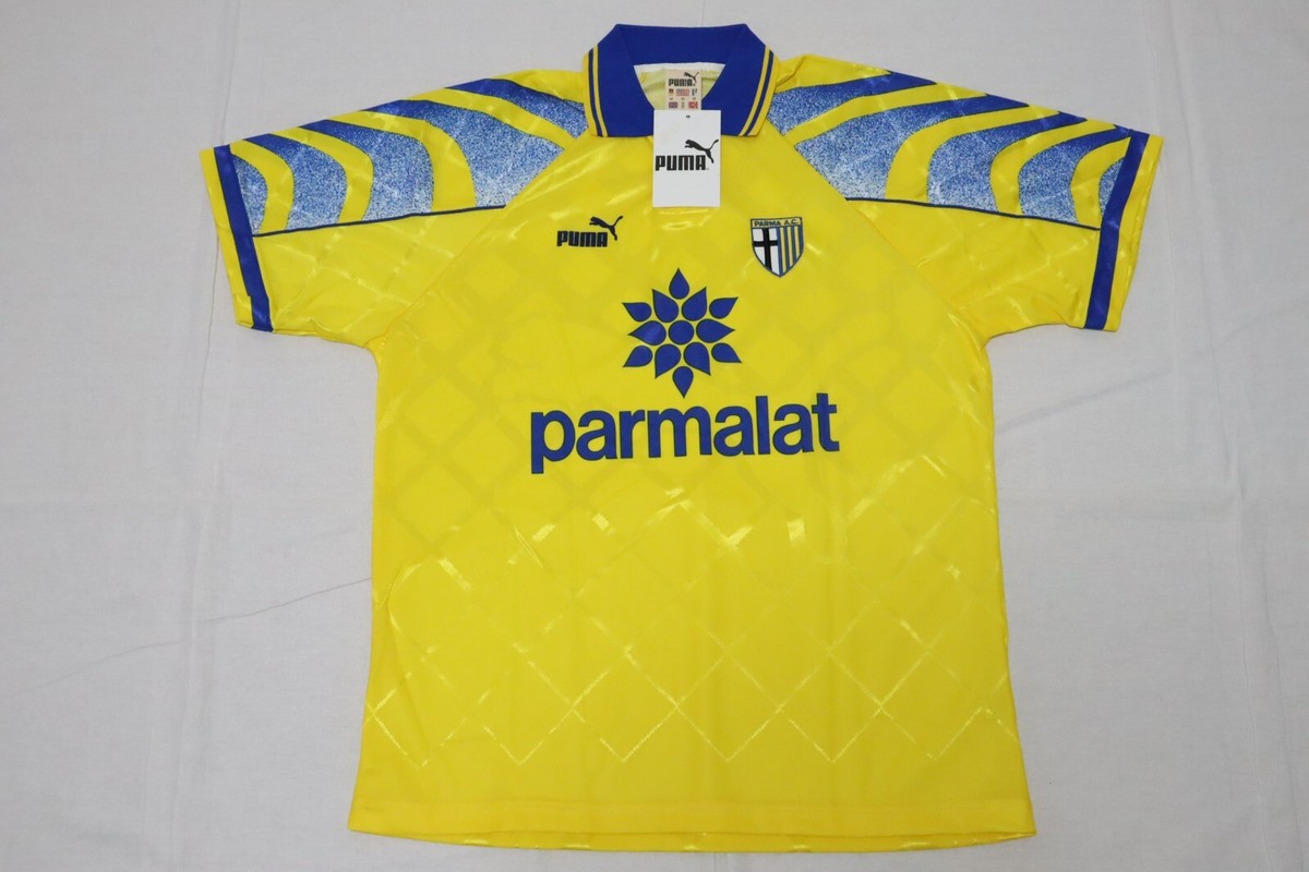 1995-1996-1997 Parma AC Jersey Shirt Maglia Away Yellow parmalat