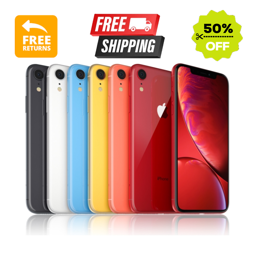 Apple iPhone XR 64GB Unlocked - Black, Red, White, Fair Condition